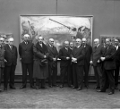 Otwarcie wystawy Towarzystwa Artystów Polskich "Sztuka" w Towarzystwie Przyjaciół Sztuk Pięknych w Krakowie w lutym 1933 r.