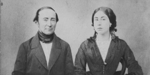 Ignacy Domeyko ze swoją młodą żoną.