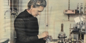 Maria Skłodowska-Curie w swojej pracowni.