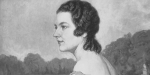 Obraz Stanisława Niesiołowskiego przedstawiający portret pani Dzięciołowskiej namalowany w 1928 roku.