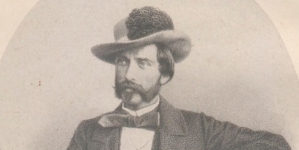 Portret Juliana Aleksandra Bałaszewicza w jego tomiku poetyckim z roku 1860.