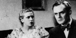 Tamara Wiszniewska i Stefan Hnydziński w filmie Józefa Lejtesa "Dziewczęta z Nowolipek" z 1937 roku.