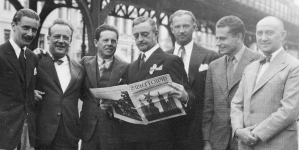 Artyści polscy przebywający w Berlinie w związku z synchronizacją filmu "Dziesięciu z Pawiaka" w 1931 roku.