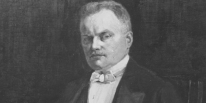 Obraz Stanisława Niesiołowskiego  przedstawiający portret Antoniego Ponikowskiego.