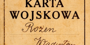 Karta Wojskowa Władysława Rożena ze służby w Legionach.