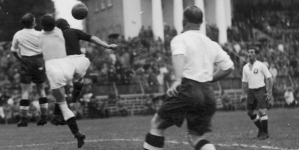 Mecz piłki nożnej Dania - Polska w Kopenhadze 29.12.1932 r.