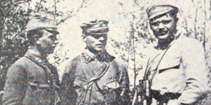 Dowódcy pierwszych kompanii strzeleckich: 2 - Zosik, 1 - Herwin i 3 - Scewola (1915).