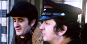 Reżyser Henryk Kluba i aktor Feridun Erol  na planie filmu "5 i 1/2 Bladego Józka" z 1971 roku.