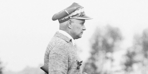 Gen. Władysław Bończa-Uzdowski na stanowisku podczas polowania 16.10.1935 r.