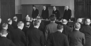 Walne zebranie akcjonariuszy Banku Polskiego w Warszawie w lutym 1936 roku.