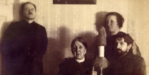 Nela z mężem Erazmem, matką Idalią Miłkowską oraz Edwardem Abramowskim.