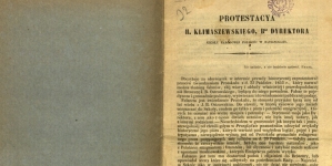 Hipolit Klimaszewski, "Protestacya H. Klimaszewskiego." (strona tytułowa)