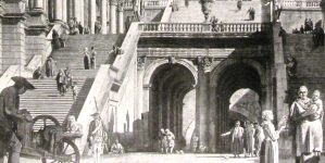"Bernardo Canaletto. Treppe im Palasthof zu Warschau".