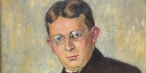 Portret olejny Ludwika Kobieli namalowany przez Józefa Krzyżaka.