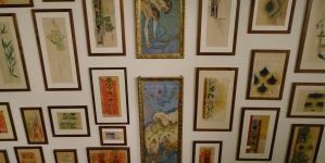 Obrazy eksponowane na wystawie "Wyspiański" w Muzeum Narodowym w Krakowie.