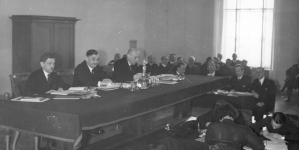 Walne zebranie akcjonariuszy Banku Polskiego w Warszawie w lutym 1938 r.
