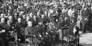 Uroczystość odsłonięcia pomnika Marii Skłodowskiej-Curie w Warszawie 5.09.1935 r.