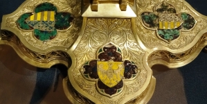 Stopa krzyża relikwiarzowego Ludwika I,  króla Węgier i Polski.