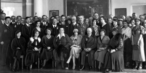 Pożegnanie Janiny Prystorowej przez przedstawicieli Rodziny Urzędniczej, maj 1933 r.