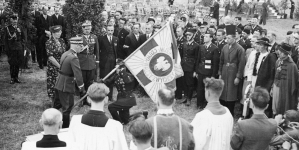 Zlot młodzieży wiejskiej w Warszawie zorganizowany przez organizację młodzieżową Obozu Zjednoczenia Narodowego  Związek Młodej Polski, 14.08.1938 r.