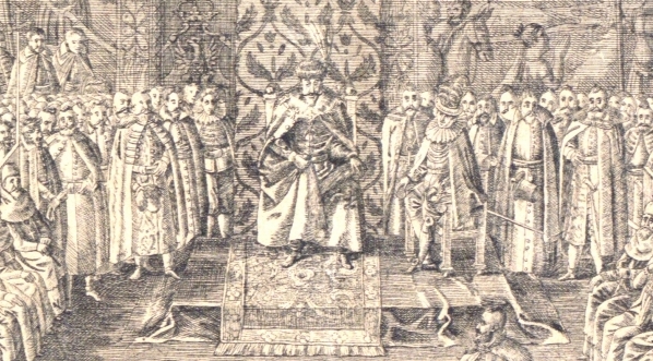  Car Wasyl Szujski i jego bracia prezentowani królowi Zygmuntowi III Wazie podczas sejmu w 1611 r.  