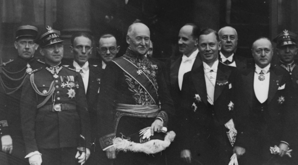  Złożenie listów uwierzytelniających prezydentowi Francji Albertowi Lebrun przez ambasadora Polski Juliusza Łukasiewicza 11.07.1936 r.  