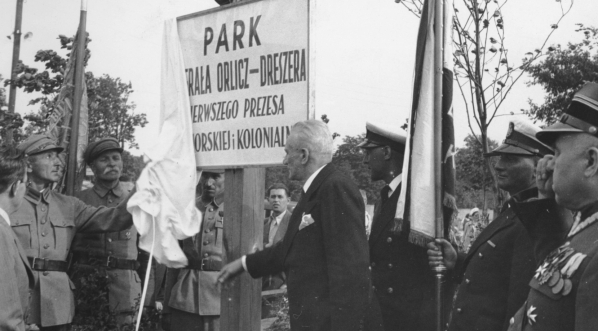  Uroczystość otwarcia parku im. generała Orlicz-Dreszera na Mokotowie w Warszawie 26.06.1938 r.  