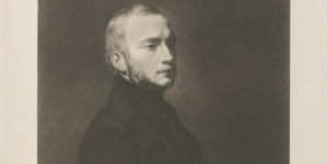 Zygmunt Krasiński – heliograwiura wedle portretu pędzla  Ary'ego Scheffera z roku 1850.