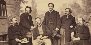 Portret malarzy polskich: Józef Simmler, Wojciech Gerson, Józef Brodowski, Franciszek Kostrzewski, Alfred Schouppé, Juliusz Kossak.