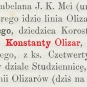 Konstanty Olizar (Olizar Wołczkiewicz) h. Chorągwie Kmitów