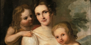 "Portret żony z córkami" Antoniego Blanka.