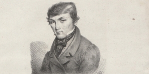 "Adam Mickiewicz / Poeta Romantyczny / urodzony w Litwie 1798".