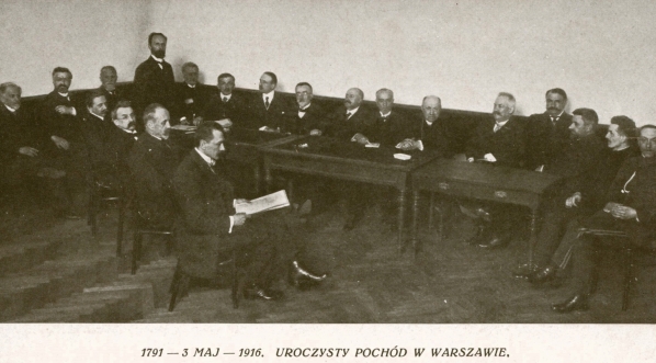  "1791-3 Maj-1916. Uroczysty pochód w Warszawie".  