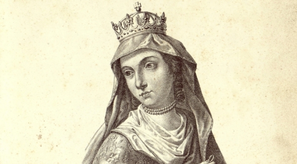  Portret Królowej Jadwigi (Andegaweńskiej) – litografia w książce wydanej 1829/1830.  