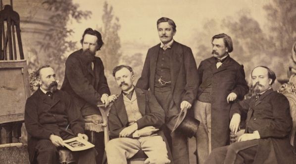  Portret malarzy polskich: Józef Simmler, Wojciech Gerson, Józef Brodowski, Franciszek Kostrzewski, Alfred Schouppé, Juliusz Kossak.  